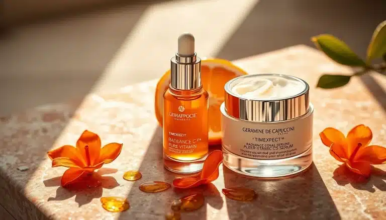 Sérum y crema iluminadora Timexpert Radiance C+ de Germaine de Capuccini con azahar
